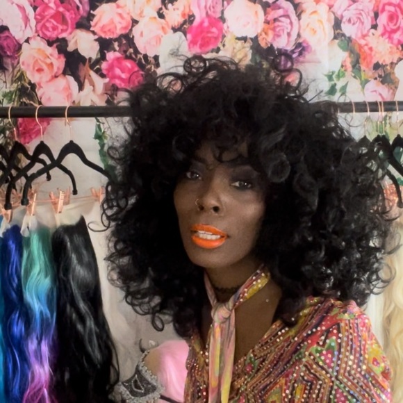 ✨ BLACK SOFT AFRO CURLY  CURLS FULL CAP WIG *NEW* - Picture 12 of 12